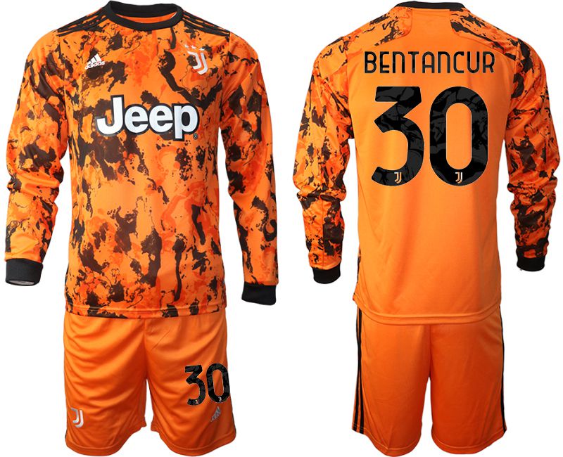 Men 2020-2021 club Juventus away long sleeves #30 orange Soccer Jerseys